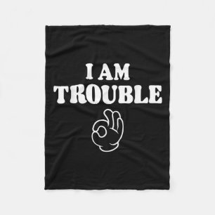 Im Trouble Funny Matching Paares Outfit für Ehefra Fleecedecke
