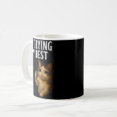 I'm Trying My Funny Crying Cat Meme Men Women Kids Kaffeetasse (Vorderseite Links)