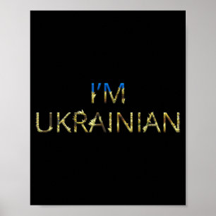 I'm Ukrainian Ukraine Sunflower Retro Ukrainian Poster