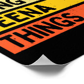 I'm Veena Doing Veena Things Funny D Quote Comfort Poster (Ecke)