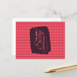 I'm Very Sorry For Your Loss Vertical Stringed Postkarte