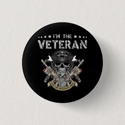 Im Veteranen und der Veteranen Ehefrau stolz Armee Button (Vorderseite)