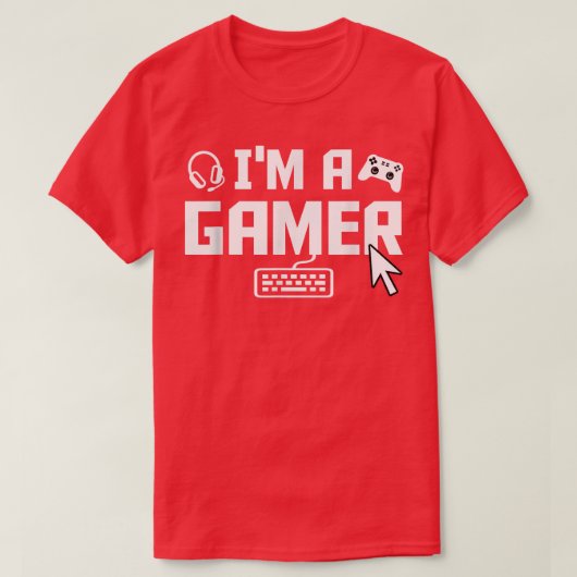 I'm Video Game Player Gaming Nerd Geek Pc T-Shirt (Design vorne)