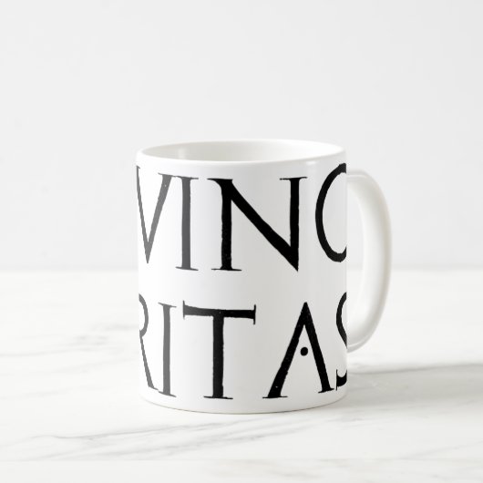 Im Vino Veritas Kaffeetasse (VorderseiteRechts)