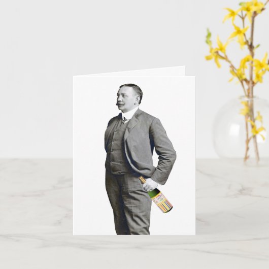 Im Vino Veritas Karte (Gelbe Blume)