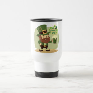 Im Vintage-Stil gestalteter St. Patrick's Day Reisebecher