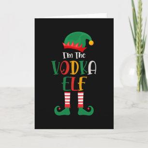 Im Vodka-Elfen passendes Weihnachten Karte