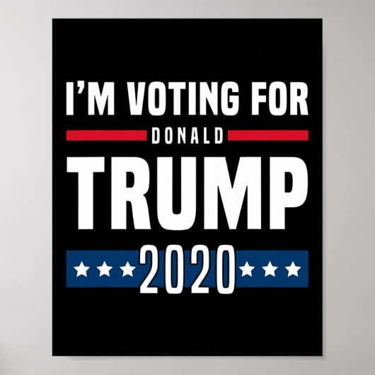 I'm Voting For Trump Election  Poster (Vorne)