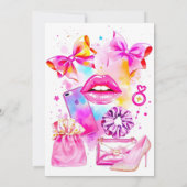 Im wahrsten Sinne des Wortes nur ein Girl INVITATI Einladung (Rückseite)