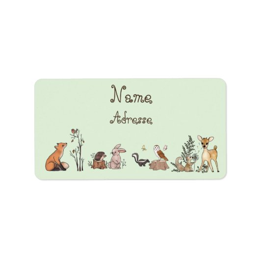 Im Wald Adressaufkleber (Vorne)