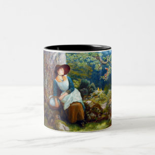 Im Wald eingeschlafen (von Arthur Hughes) Zweifarbige Tasse
