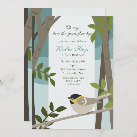 Im Wald Einladung (Vorne/Hinten)