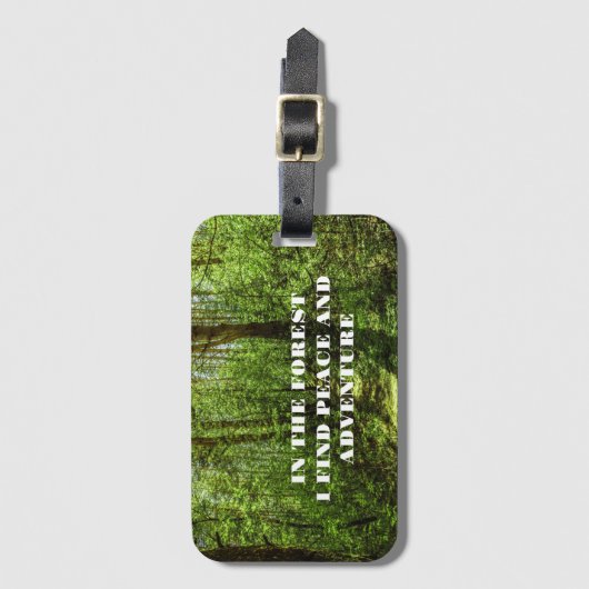 Im Wald finde ich Ruhe und Abenteuer Gepäckanhänger (Vorderseite Vertikal)