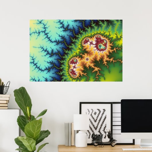 Im Wald - Fraktal Poster (Heimbüro)