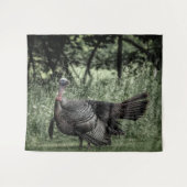 Im Wald - Grün-B&W-Poster Wandteppich (Vorderseite (Horizontal))