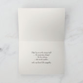 Im Wald im Beileid Frühling Karte (Innenseite)