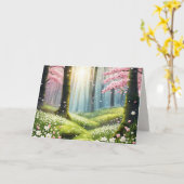 Im Wald im Beileid Frühling Karte (Gelbe Blume)