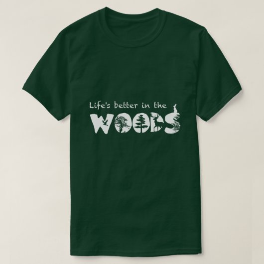 Im Wald ist das Leben besser T-Shirt (Design vorne)