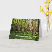 Im Wald - mit tiefstem Beileid Karte (Gelbe Blume)