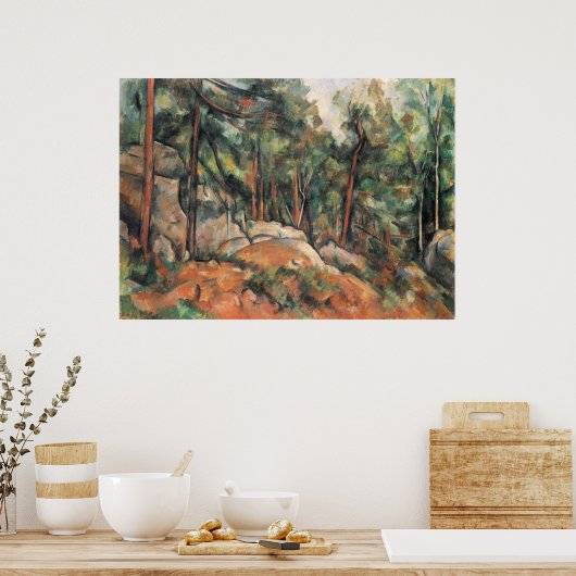 Im Wald - Paul Cezanne - c1898 Poster (Küche)