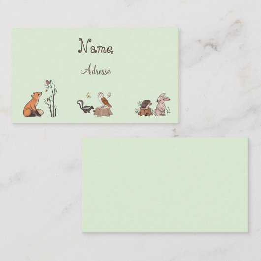 Im Wald Visitenkarte (Vorne/Hinten)