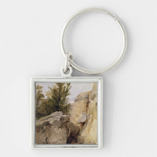 Im Wald von Fontainebleau, c.1825 (Öl kann an Schlüsselanhänger