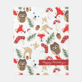 Im Wald Weihnachtsmuster Fleecedecke (Vorderseite)