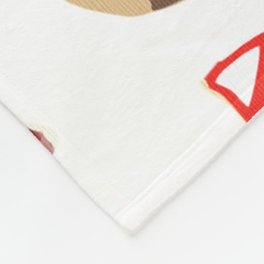 Im Wald Weihnachtsmuster Fleecedecke (Ecke)