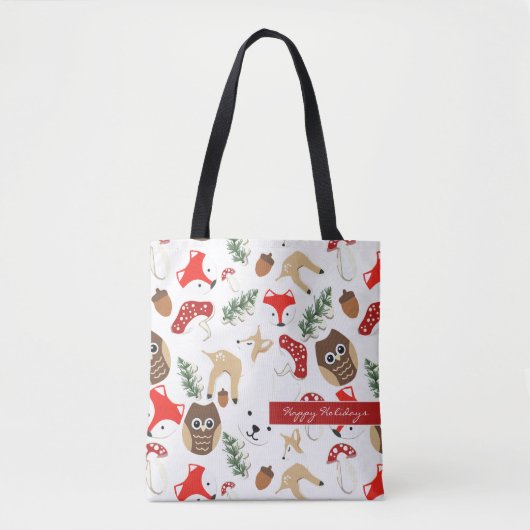 Im Wald Weihnachtsmuster Tasche (Vorderseite)