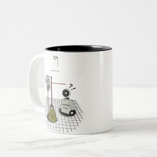 Im Wandschrank? Zweifarbige Tasse (Vorderseite Links)