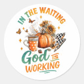 Im Wart.. Runder Aufkleber (Vorderseite)