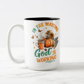 Im Wart.. Zweifarbige Tasse (Links)