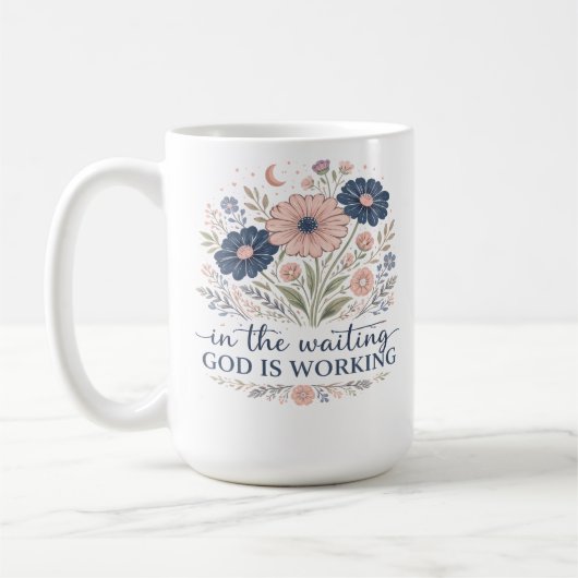 Im Warten wirkt Gott Kaffeetasse (Links)