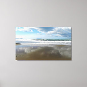 Im Wasser reflektierte Wolken. Digitale Kunst, Mal Leinwanddruck
