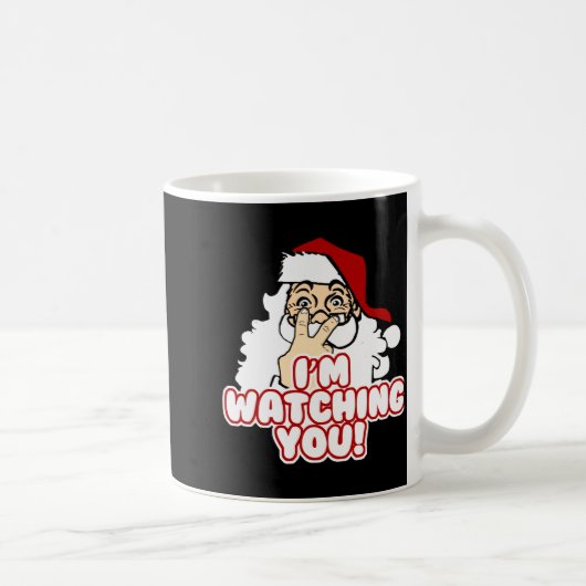 Im Watching You Christmas Santa Claus Kaffeetasse (Rechts)