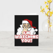 Im Watching You Christmas Santa Claus Karte (Gelbe Blume)