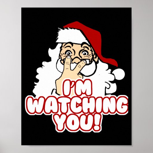 Im Watching You Christmas Santa Claus Poster (Vorne)