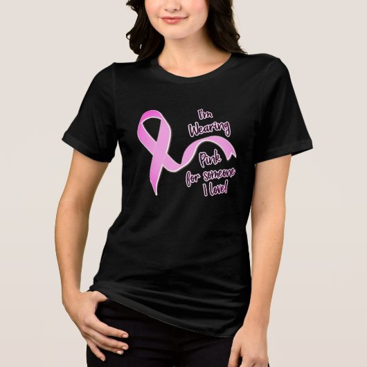 I'm Wearing Pink for You Tri-Blend Shirt (Vorderseite)