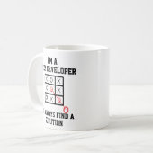 Im Web-Entwickler finde ich immer eine Lösung-Tass Kaffeetasse (Vorderseite Links)