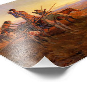 "Im Weck von Buffalo Jägern" von Charles Russel Fotodruck (Ecke)