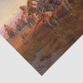 "Im Weck von Buffalo Jägern" von Charles Russel Seidenpapier (Ausschnitt)