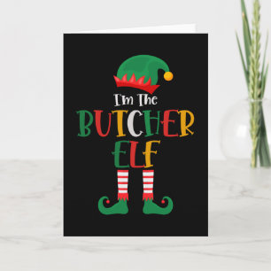 Im Weihnachtsmann-Elf passend zum Weihnachten Karte