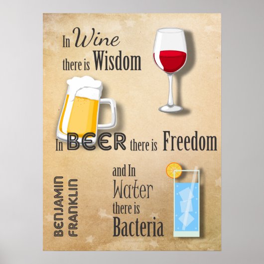 Im Wein ist Weisheit Poster (Vorne)
