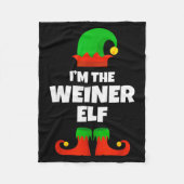 I'm Weiner Elf Family Pajama Christmas Dachshund D Fleecedecke (Vorderseite)