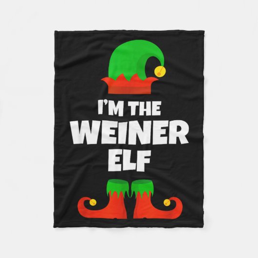 I'm Weiner Elf Family Pajama Christmas Dachshund D Fleecedecke (Vorderseite)