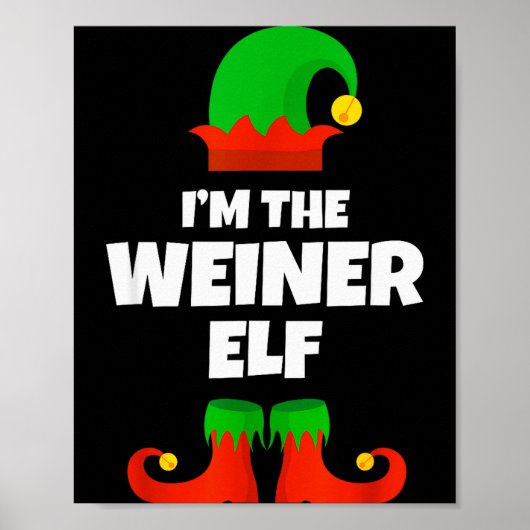 I'm Weiner Elf Family Pajama Christmas Dachshund D Poster (Vorne)