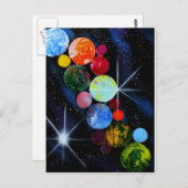Im Weltraum Postkarte (Vorne/Hinten)