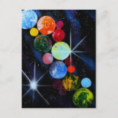 Im Weltraum Postkarte (Vorderseite)