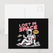 Im Weltraumastronauten verloren Postkarte (Vorne/Hinten)