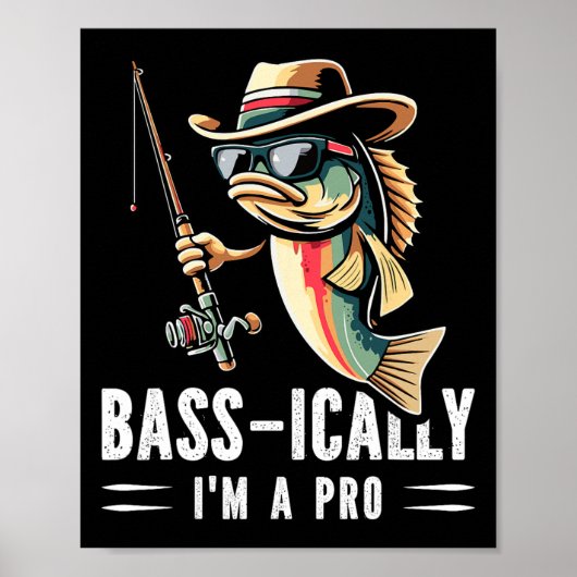 Im Wesentlichen bin ich ein Profi Lustiger Angler Poster (Vorne)